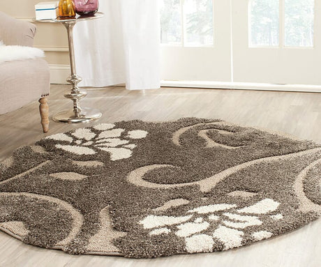 Safavieh Florida Shag Sg464 - 7913 Smoke / Beige Rugs - Safavieh - sg464 - 7913 - 4sq