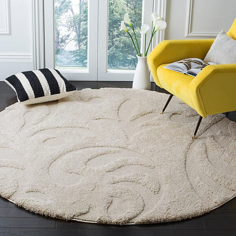 Safavieh Florida Shag Sg468 - 1111 Creme / Creme Rugs - Safavieh - sg468 - 1111 - 7r