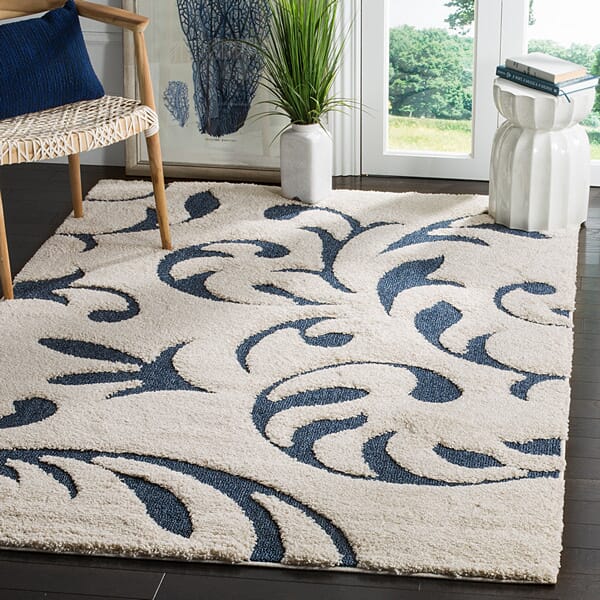 Safavieh Florida Shag Sg468 - 1165 Cream / Blue Rugs - Safavieh - sg468 - 1165 - 24