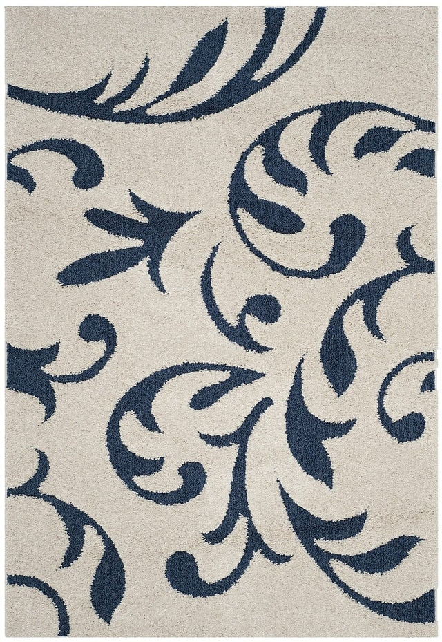 Safavieh Florida Shag Sg468 - 1165 Cream / Blue Rugs - Safavieh - sg468 - 1165 - 24