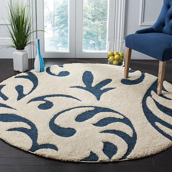 Safavieh Florida Shag Sg468 - 1165 Cream / Blue Rugs - Safavieh - sg468 - 1165 - 24