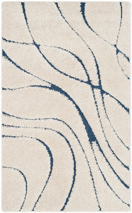 Safavieh Florida Shag Sg471 - 1165 Cream / Blue Rugs - Safavieh - sg471 - 1165 - 27