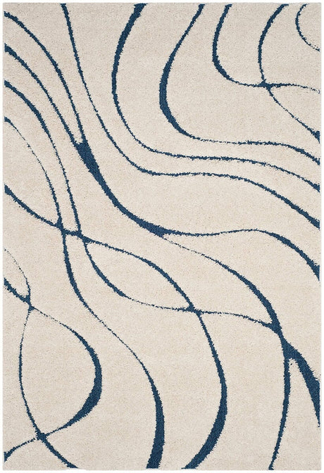 Safavieh Florida Shag Sg471 - 1165 Cream / Blue Rugs - Safavieh - sg471 - 1165 - 27