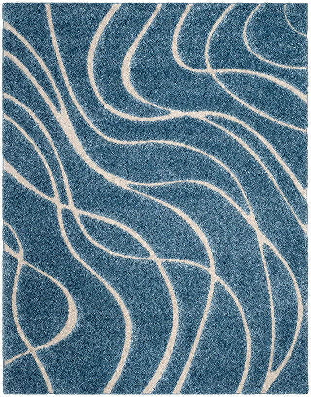 Safavieh Florida Shag Sg471 - 6011 Light Blue / Cream Rugs - Safavieh - sg471 - 6011 - 27