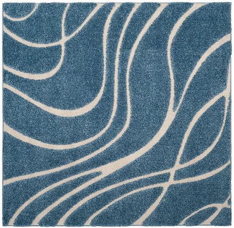 Safavieh Florida Shag Sg471 - 6011 Light Blue / Cream Rugs - Safavieh - sg471 - 6011 - 27