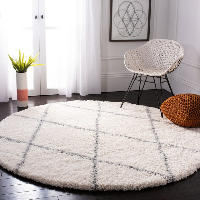 Safavieh Fontana Shag Fnt815A Cream / Grey Rugs - Safavieh - fnt815a - 7sq