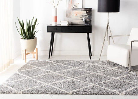 Safavieh Fontana Shag Fnt815G Grey / Cream Rugs - Safavieh - fnt815g - 4