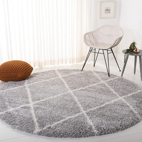 Safavieh Fontana Shag Fnt815G Grey / Cream Rugs - Safavieh - fnt815g - 7sq