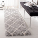 Safavieh Fontana Shag Fnt815G Grey / Cream Rugs - Safavieh - fnt815g - 7sq