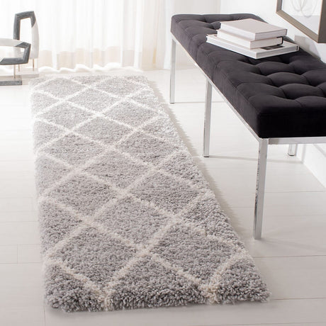 Safavieh Fontana Shag Fnt815G Grey / Cream Rugs - Safavieh - fnt815g - 7sq