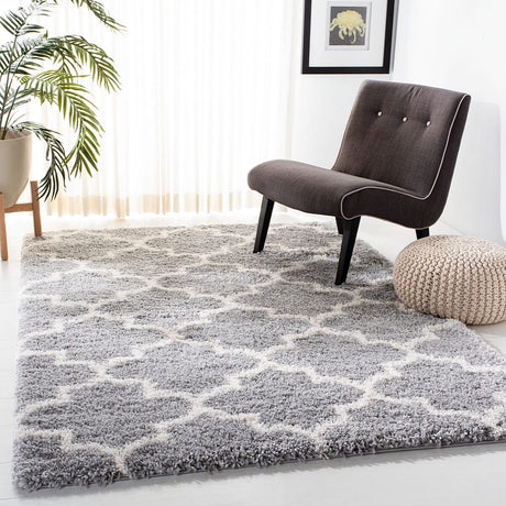 Safavieh Fontana Shag Fnt818G Grey / Cream Rugs - Safavieh - fnt818g - 4