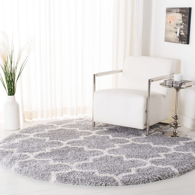 Safavieh Fontana Shag Fnt818G Grey / Cream Rugs - Safavieh - fnt818g - 7sq