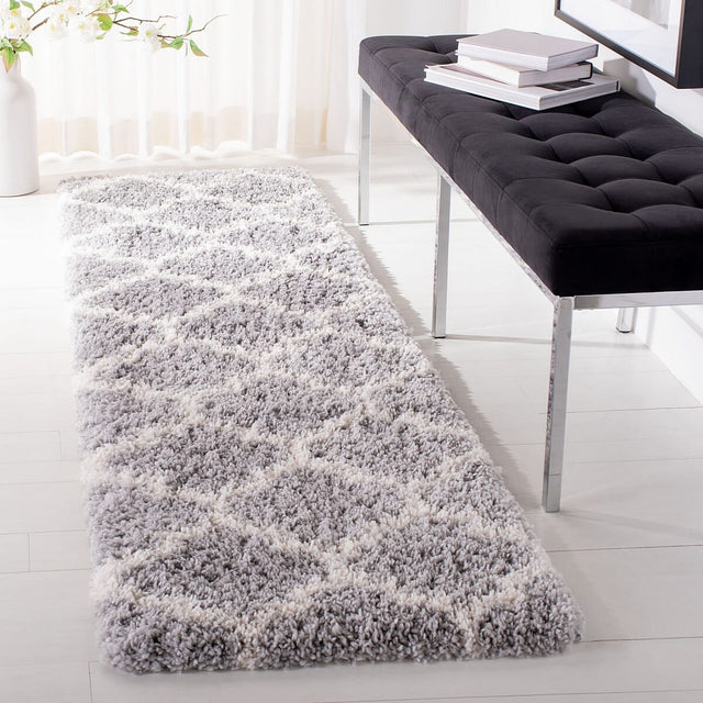 Safavieh Fontana Shag Fnt818G Grey / Cream Rugs - Safavieh - fnt818g - 7sq