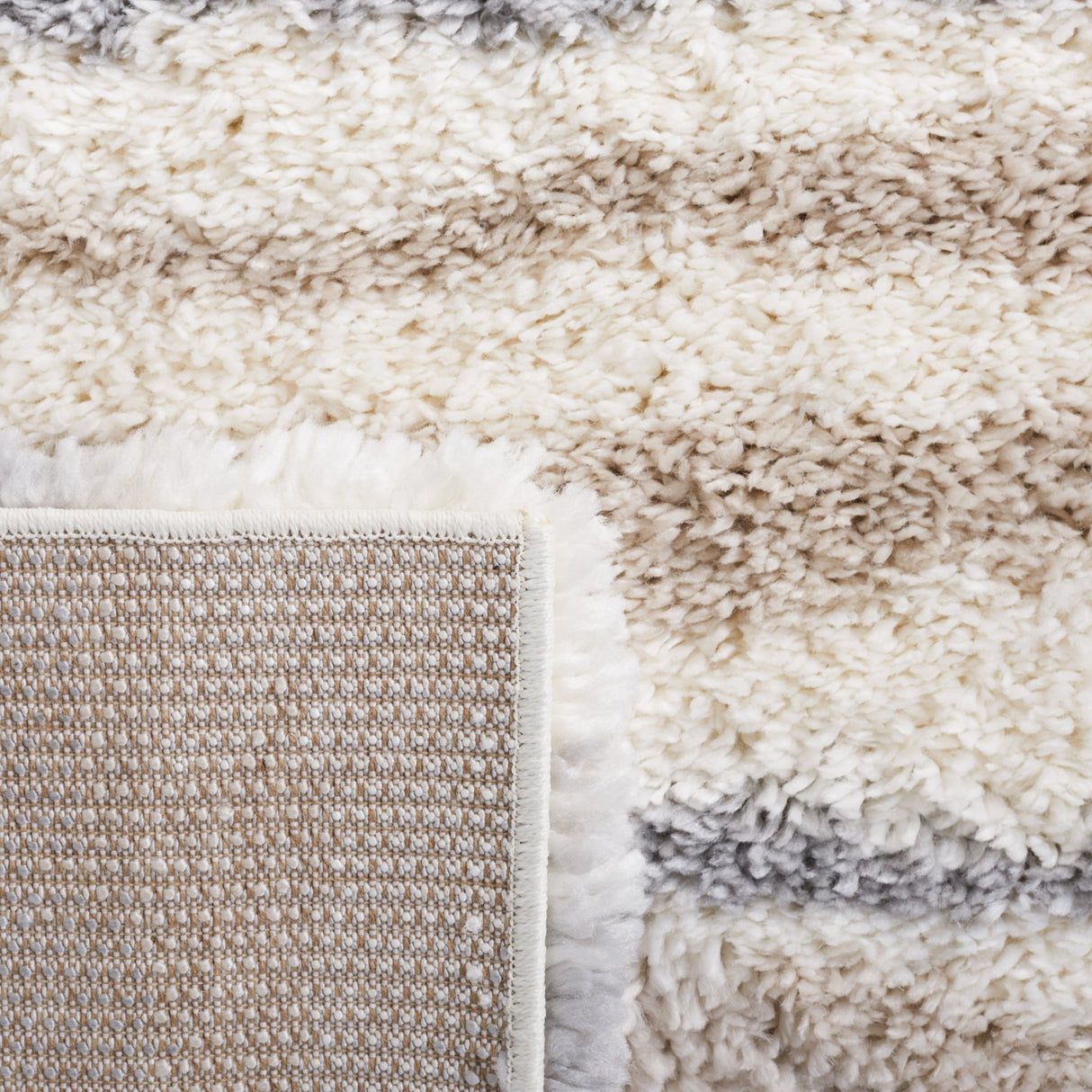 Safavieh Fontana Shag Fnt833A Ivory/Grey Rug - Safavieh - fnt833a - 4