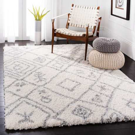 Safavieh Fontana Shag Fnt836A Cream / Grey Rugs - Safavieh - fnt836a - 4