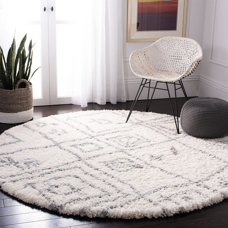 Safavieh Fontana Shag Fnt836A Cream / Grey Rugs - Safavieh - fnt836a - 7sq