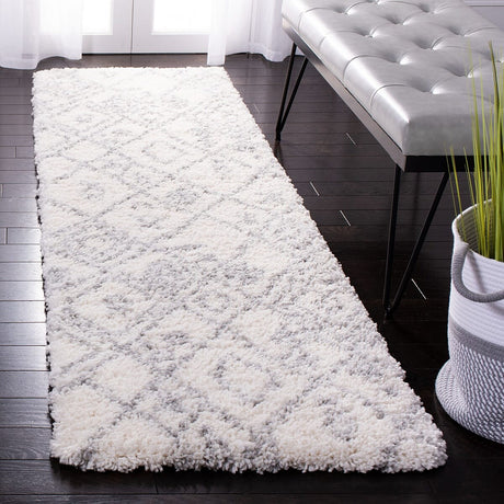 Safavieh Fontana Shag Fnt836A Cream / Grey Rugs - Safavieh - fnt836a - 7sq