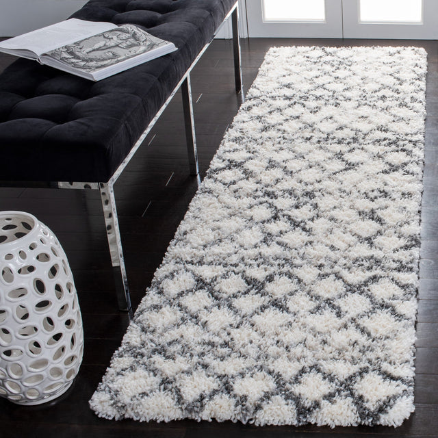 Safavieh Fontana Shag Fnt845A Ivory/Grey Rugs - Safavieh - fnt845a - 7r