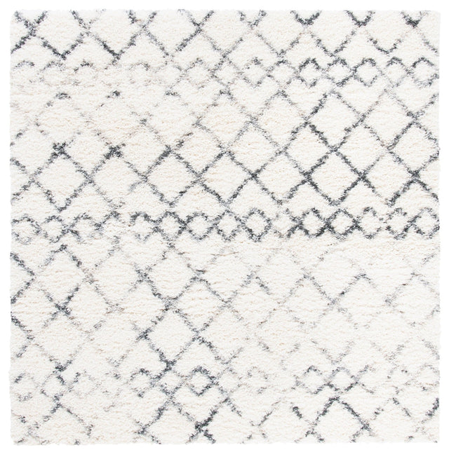 Safavieh Fontana Shag Fnt845A Ivory/Grey Rugs - Safavieh - fnt845a - 7sq