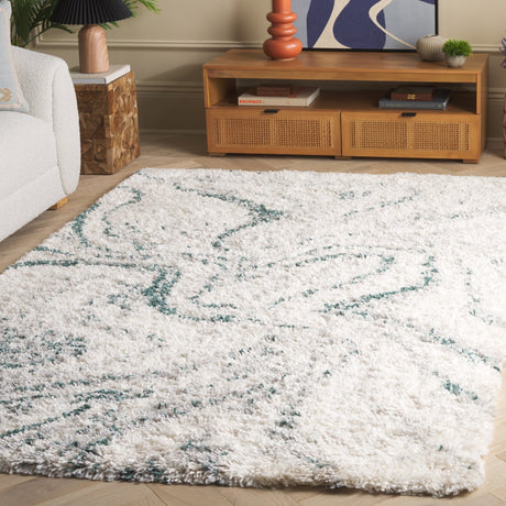 Safavieh Fontana Shag Fnt848B Ivory/Green Rug - Safavieh - fnt848b - 3