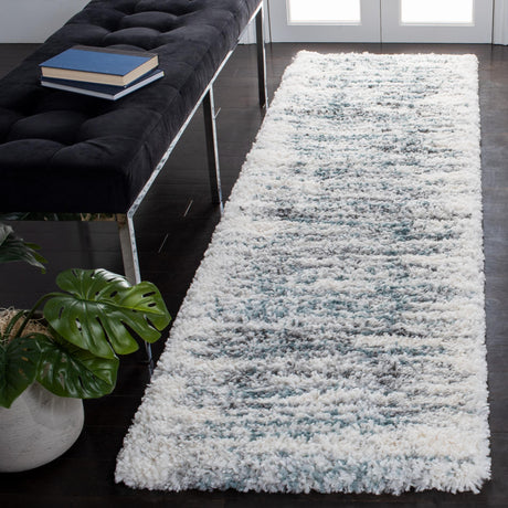 Safavieh Fontana Shag Fnt850B Ivory/Teal Rugs - Safavieh - fnt850b - 7r