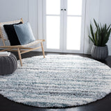 Safavieh Fontana Shag Fnt850B Ivory/Teal Rugs - Safavieh - fnt850b - 7r