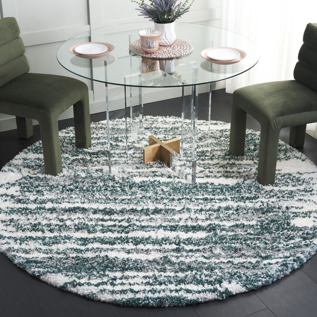 Safavieh Fontana Shag Fnt850Y Green/Ivory Rug - Safavieh - fnt850y - 7r