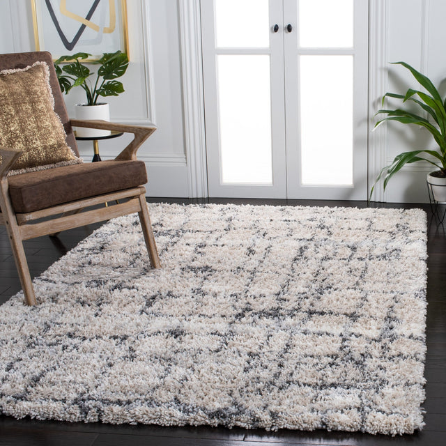 Safavieh Fontana Shag Fnt851A Ivory/Grey Rugs - Safavieh - fnt851a - 3