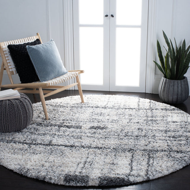 Safavieh Fontana Shag Fnt855A Ivory/Grey Rug - Safavieh - fnt855a - 7r