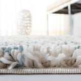 Safavieh Fontana Shag Fnt873A Ivory/Teal Rugs - Safavieh - fnt873a - 7r