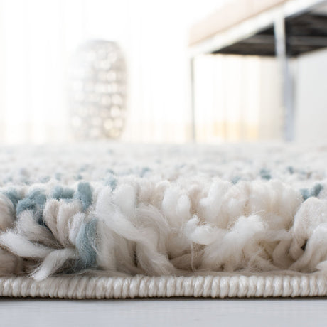 Safavieh Fontana Shag Fnt873A Ivory/Teal Rugs - Safavieh - fnt873a - 7r