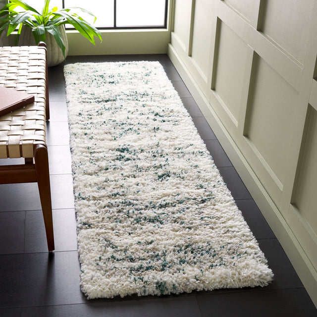 Safavieh Fontana Shag Fnt873B Ivory/Green Rug - Safavieh - fnt873b - 7r