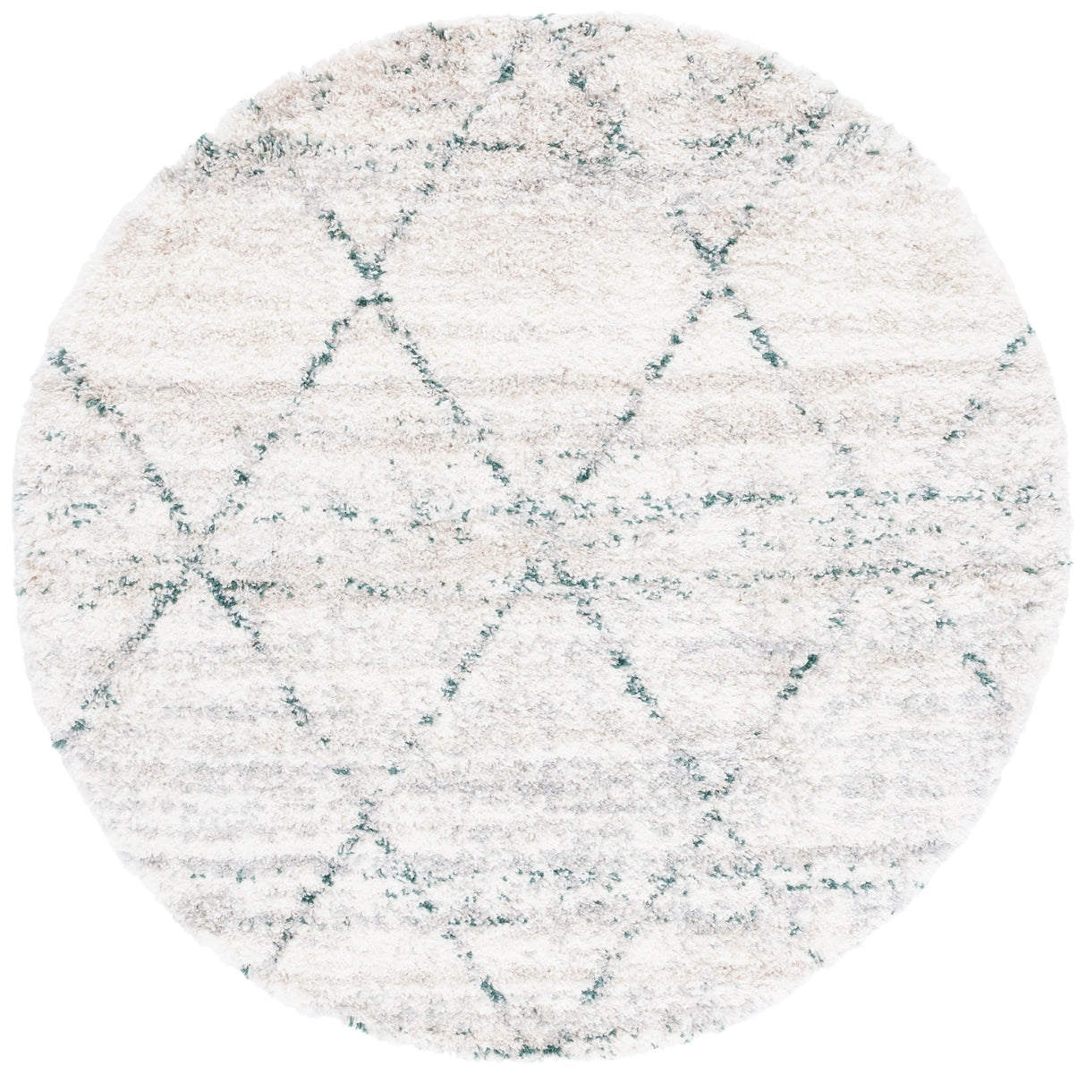 Safavieh Fontana Shag Fnt886Y Green/Ivory Rug - Safavieh - fnt886y - 7r