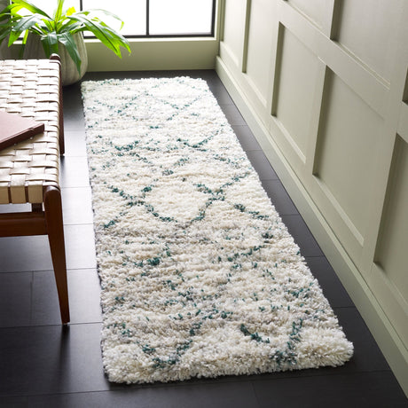 Safavieh Fontana Shag Fnt886Y Green/Ivory Rug - Safavieh - fnt886y - 7r