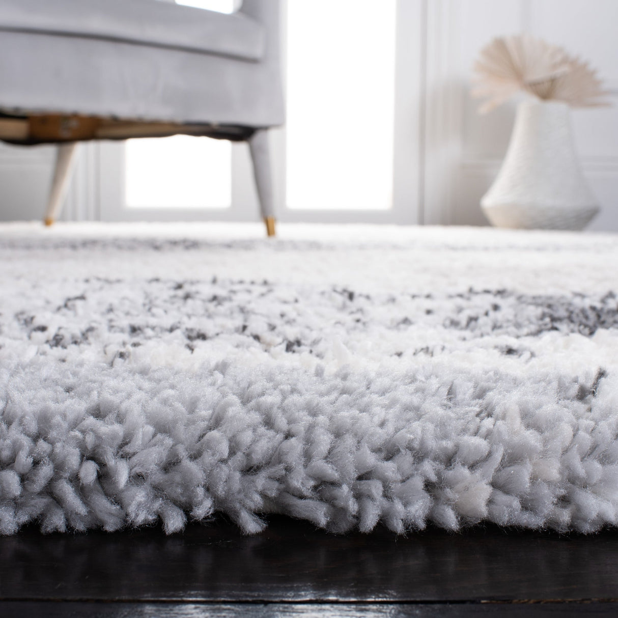 Safavieh Fontana Shag Fnt892A Ivory/Grey Rugs - Safavieh - fnt892a - 7r