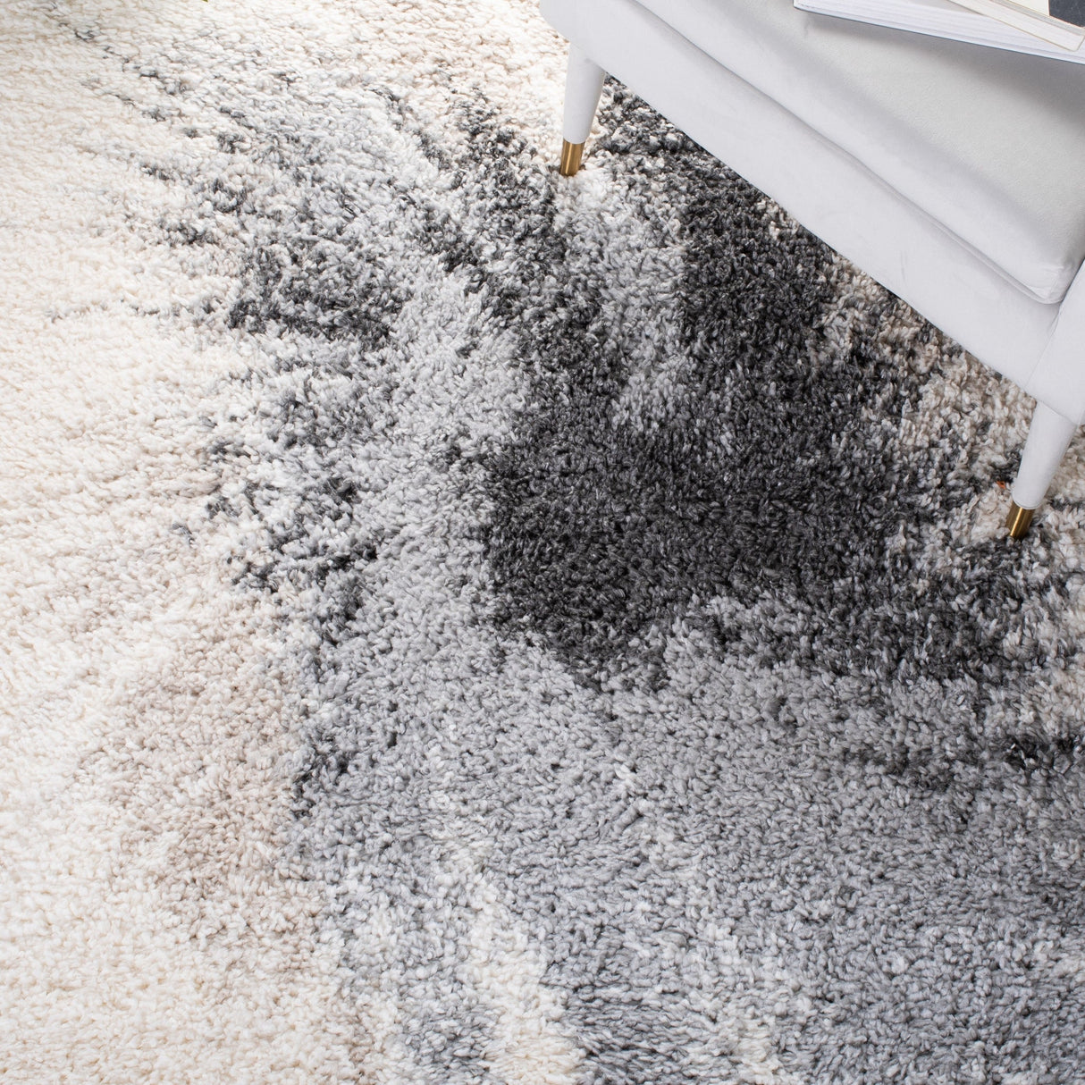 Safavieh Fontana Shag Fnt894F Grey/Ivory Rug - Safavieh - fnt894f - 3r