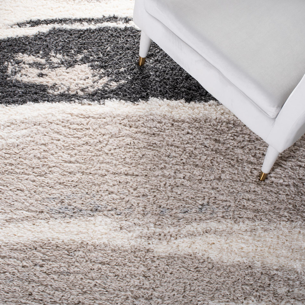 Safavieh Fontana Shag Fnt898F Grey/Ivory Rug - Safavieh - fnt898f - 3r