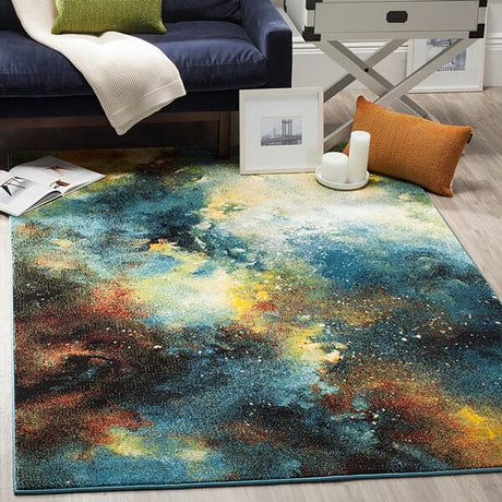 Safavieh Galaxy Gal111B Blue / Multi Rugs - Safavieh - gal111b - 3