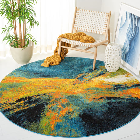 Safavieh Galaxy Gal117L Blue/Yellow Rugs - Safavieh - gal117l - 7r