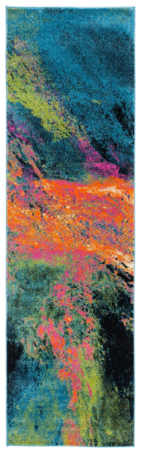 Safavieh Galaxy Gal117N Blue/Orange Rugs - Safavieh - gal117n - 28