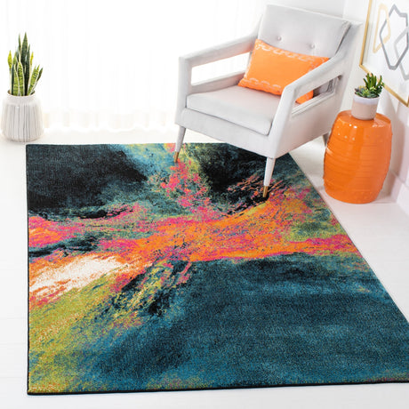 Safavieh Galaxy Gal117N Blue/Orange Rugs - Safavieh - gal117n - 3