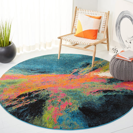 Safavieh Galaxy Gal117N Blue/Orange Rugs - Safavieh - gal117n - 7r