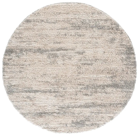 Safavieh Gemma Shag 6'-7" x 6'-7" Rug in Ivory / Beige Grey