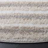 Safavieh Gemma Shag 6'-7" x 6'-7" Rug in Ivory / Beige Grey