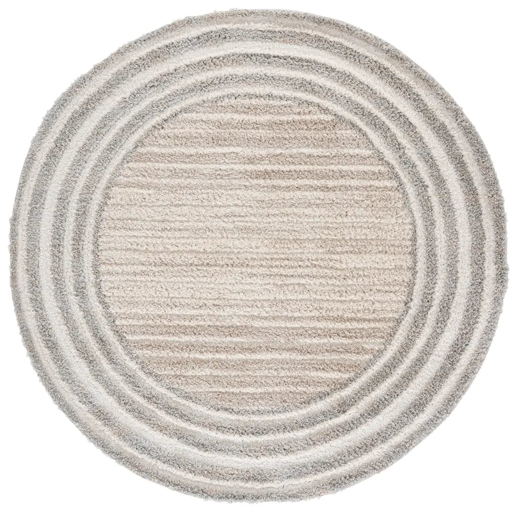 Safavieh Gemma Shag 6'-7" x 6'-7" Rug in Ivory / Beige Grey
