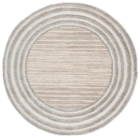 Safavieh Gemma Shag 6'-7" x 6'-7" Rug in Ivory / Beige Grey