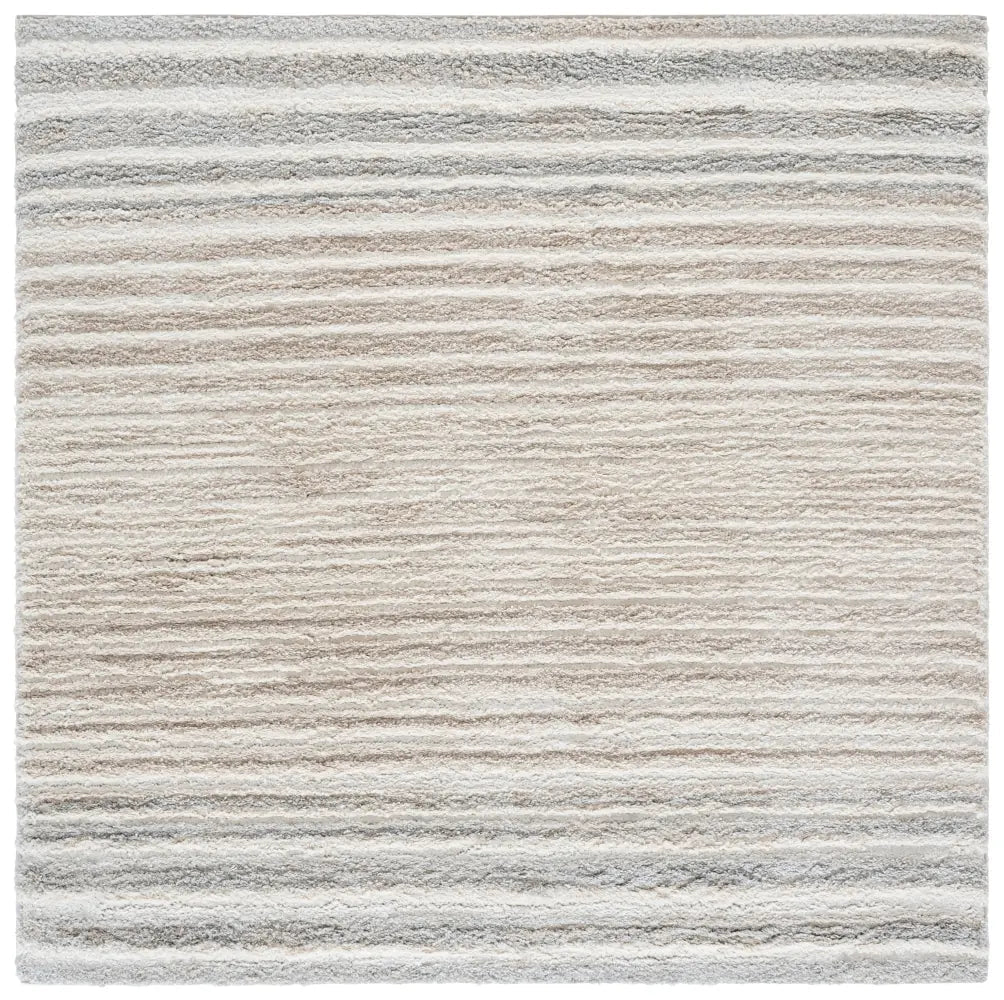 Safavieh Gemma Shag 6'-7" x 6'-7" Rug in Ivory / Beige Grey