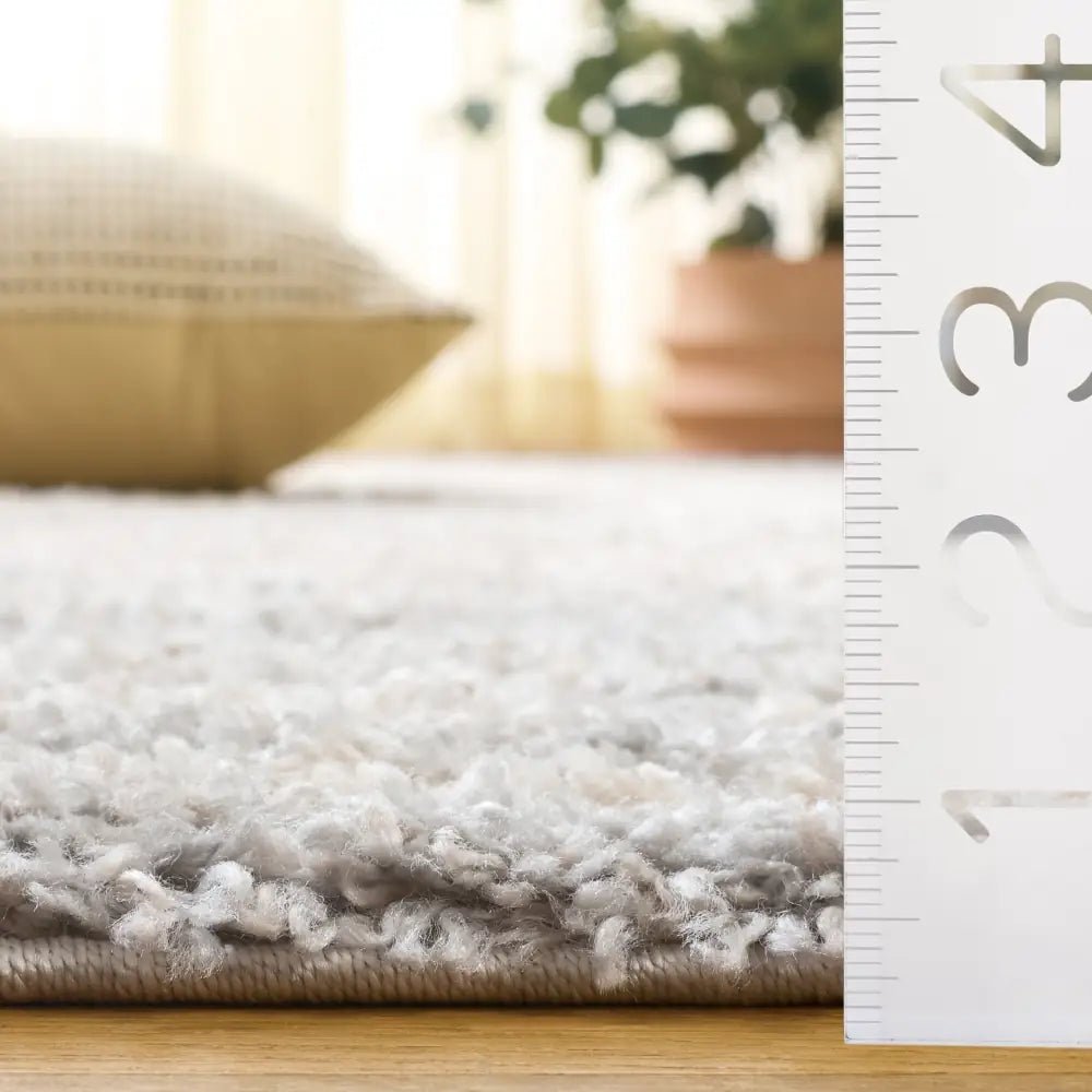 Safavieh Gemma Shag 5'-3" x 7'-6" Rug in Ivory / Beige Grey