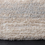 Safavieh Gemma Shag 6'-7" x 6'-7" Rug in Ivory / Beige Grey