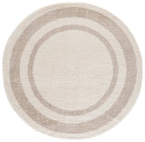 Safavieh Gemma Shag 6'-7" x 6'-7" Rug in Ivory / Beige